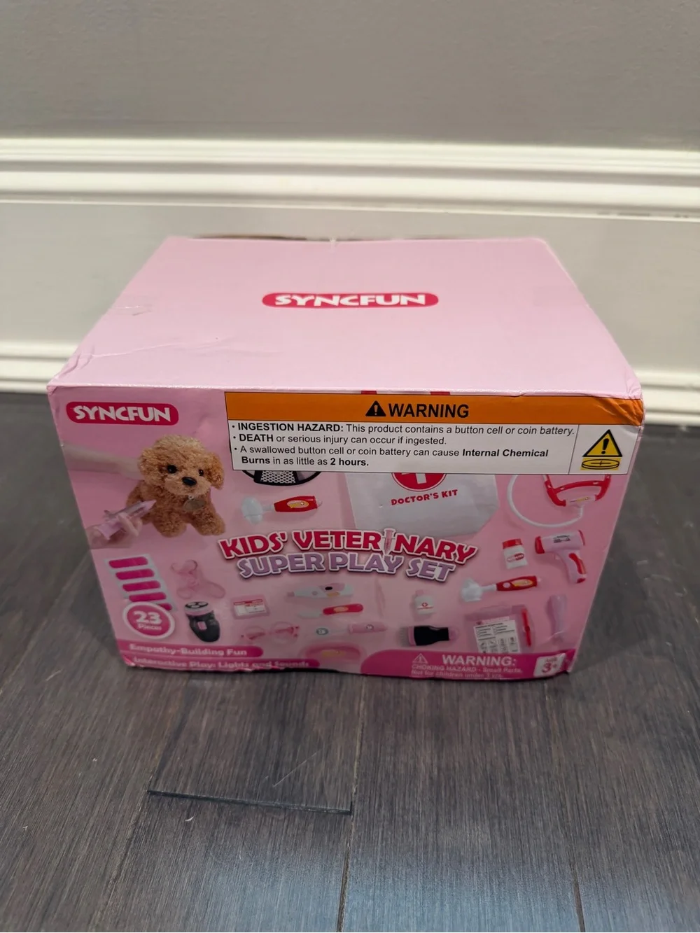 NWT Syncfun Kids Doctor Vet Playset – Pink 23-Piece Medical Kit Pretend Play